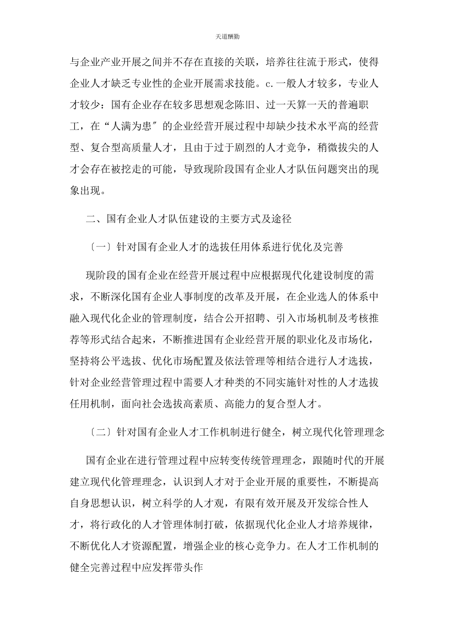 2023年国有企业人才队伍建设范文.docx_第2页