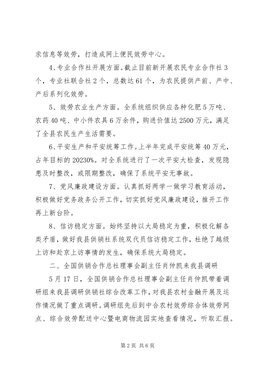 2023年县供销合作社度工作总结及下年计划.docx_第2页