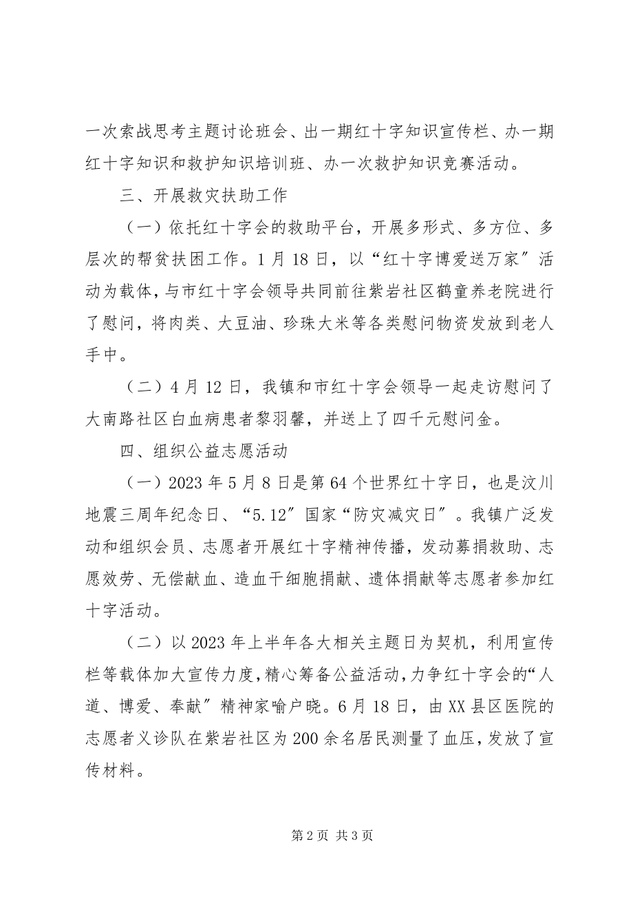 2023年乡镇红十字会半年工作总结.docx_第2页