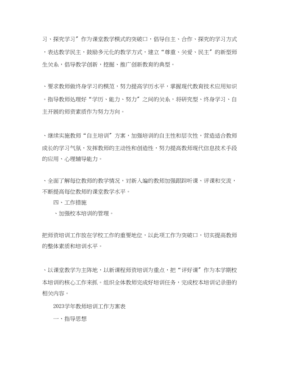 2023年学教师培训工作计划.docx_第2页