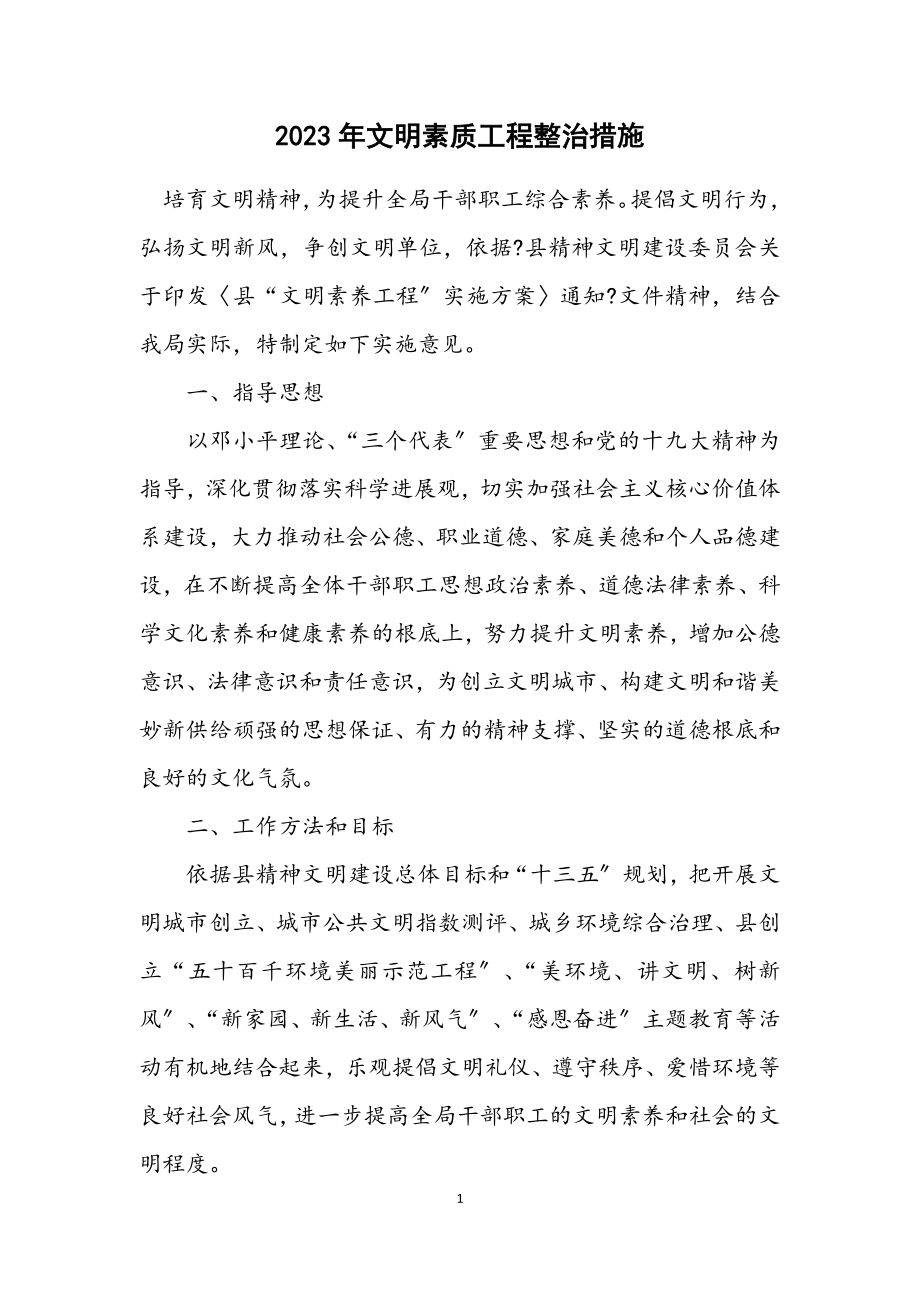 2023年文明素质工程整治措施.docx_第1页