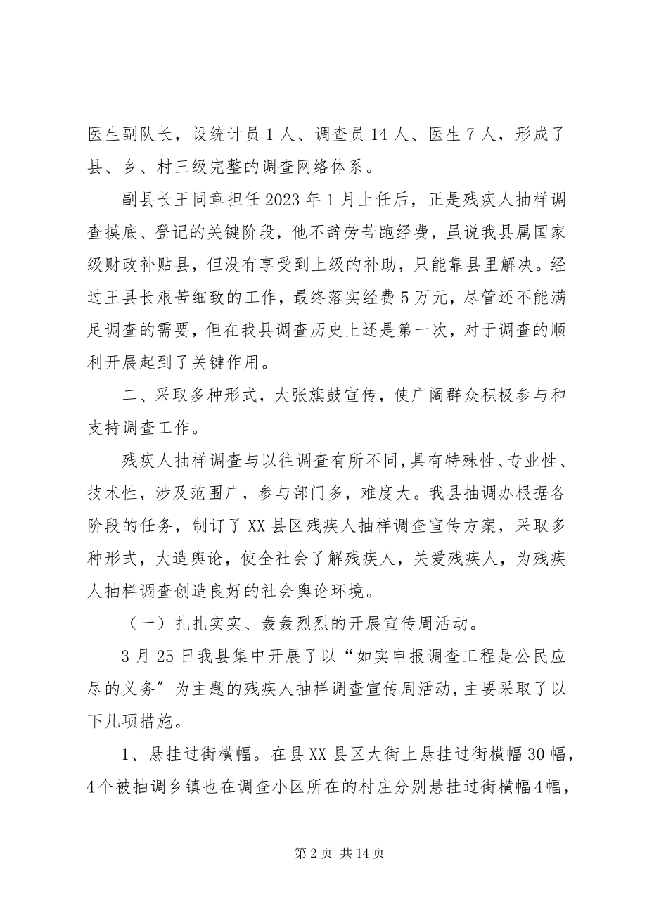 2023年残疾人抽样调查工作总结新编.docx_第2页