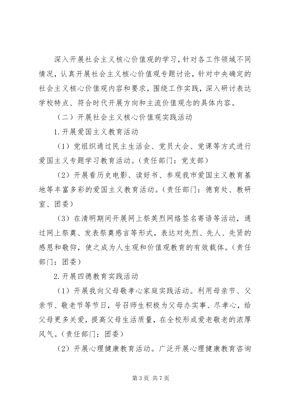 2023年金瑞二中开展社会主义核心价值观宣传教育活动方案.docx_第3页