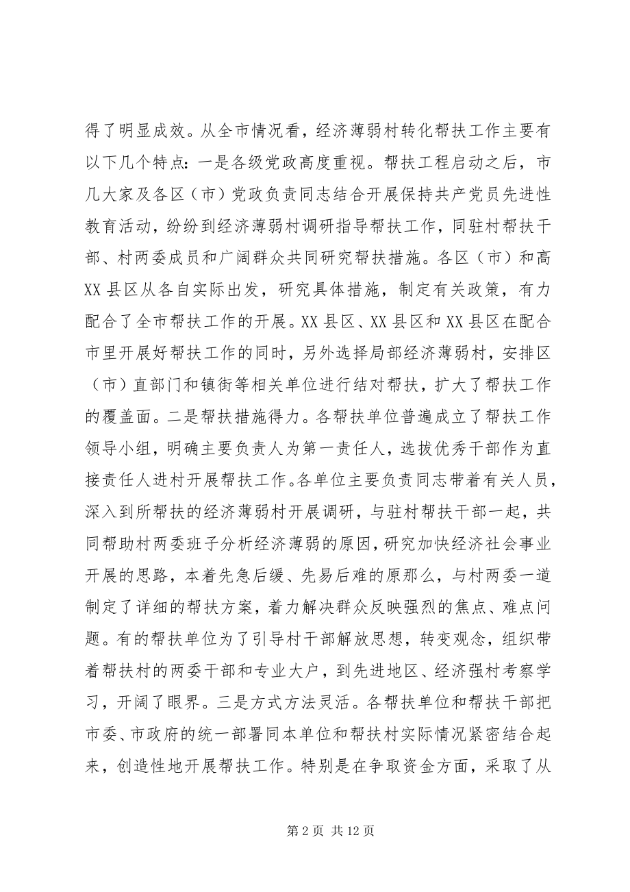 2023年在全市经济薄弱村帮扶工作经验交流会议上的致辞.docx_第2页