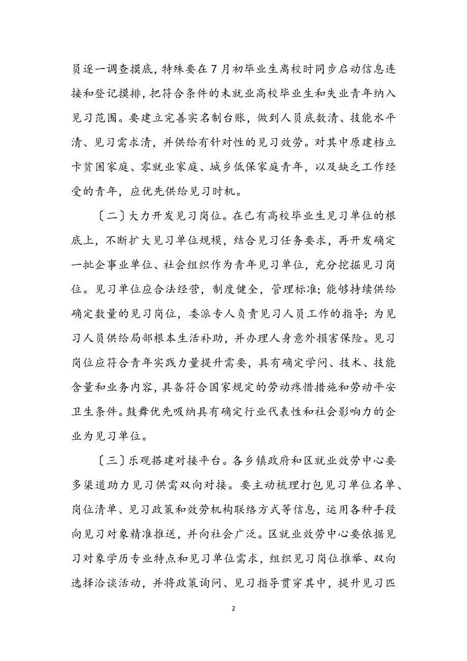 2023年做好青年见习工作实施方案.docx_第2页