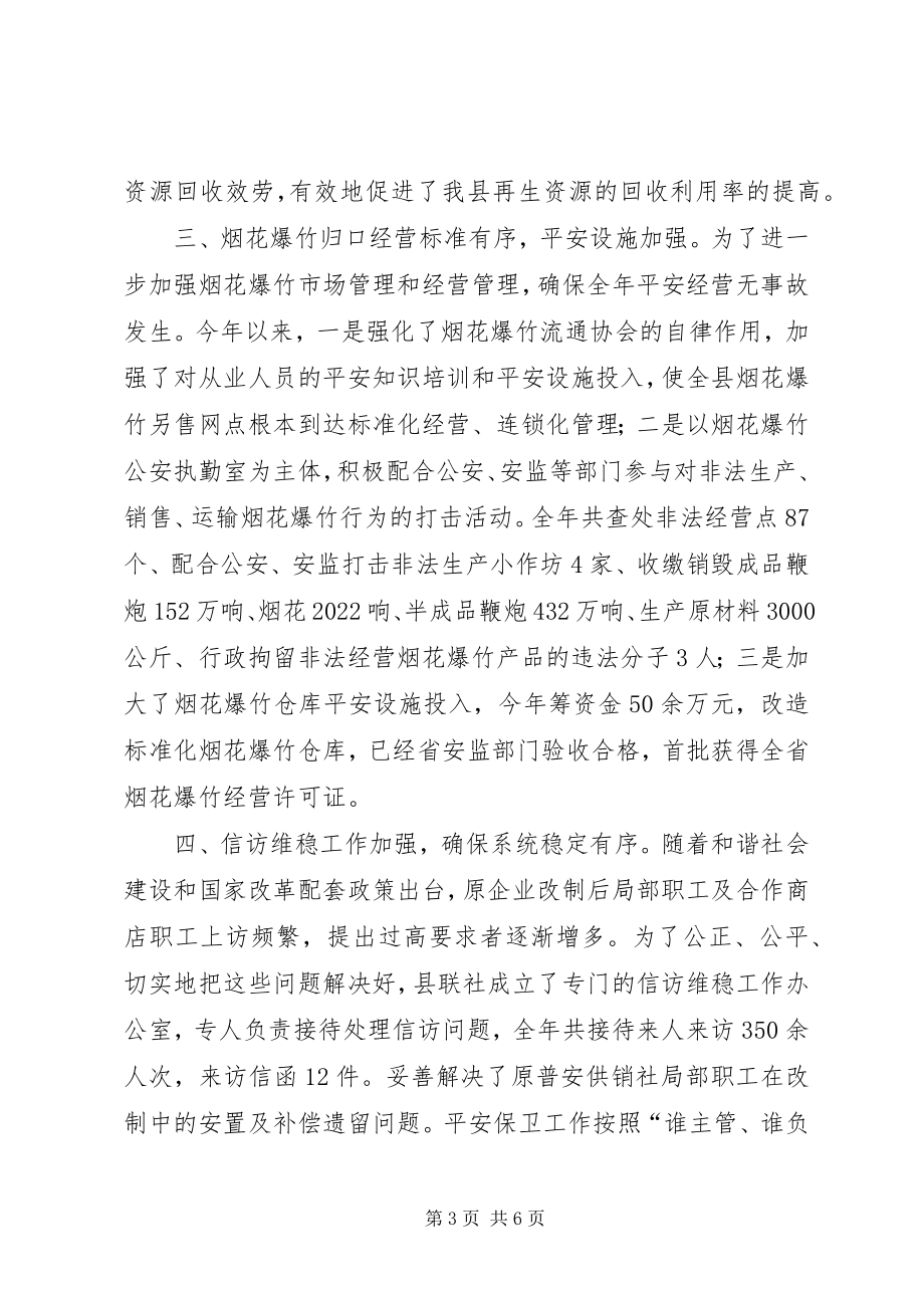 2023年供销合作社联合社年度工作总结及下年度工作要点.docx_第3页