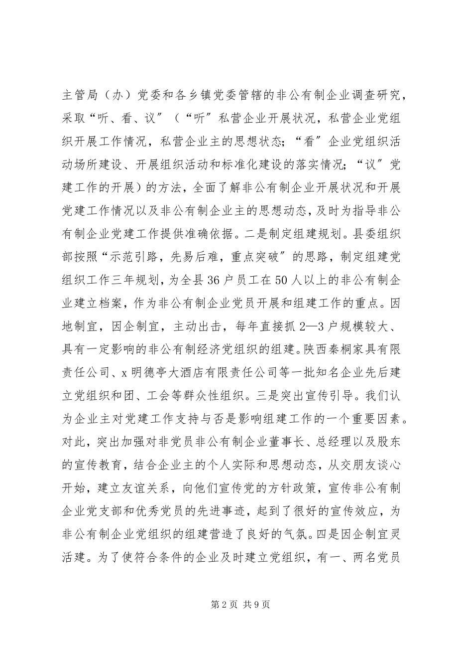 2023年因企制宜建管并重开创非公有制企业党建工作新局面.docx_第2页