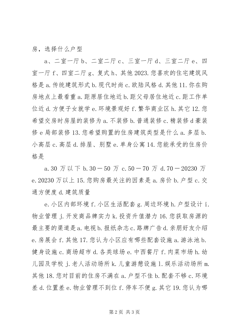 2023年房地产市场调查问.docx_第2页