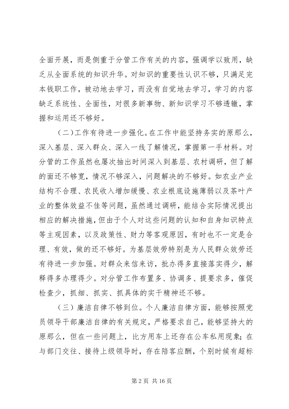 2023年专题民主生活会讲话提纲副县长.docx_第2页