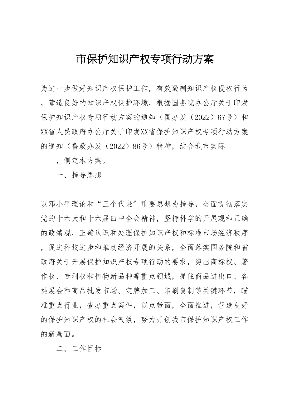 2023年市保护知识产权专项行动方案 4.doc_第1页