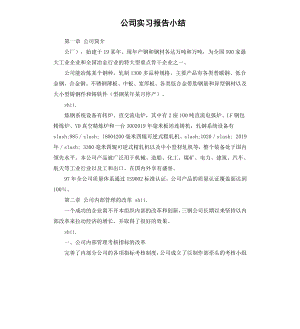 公司实习报告小结.docx