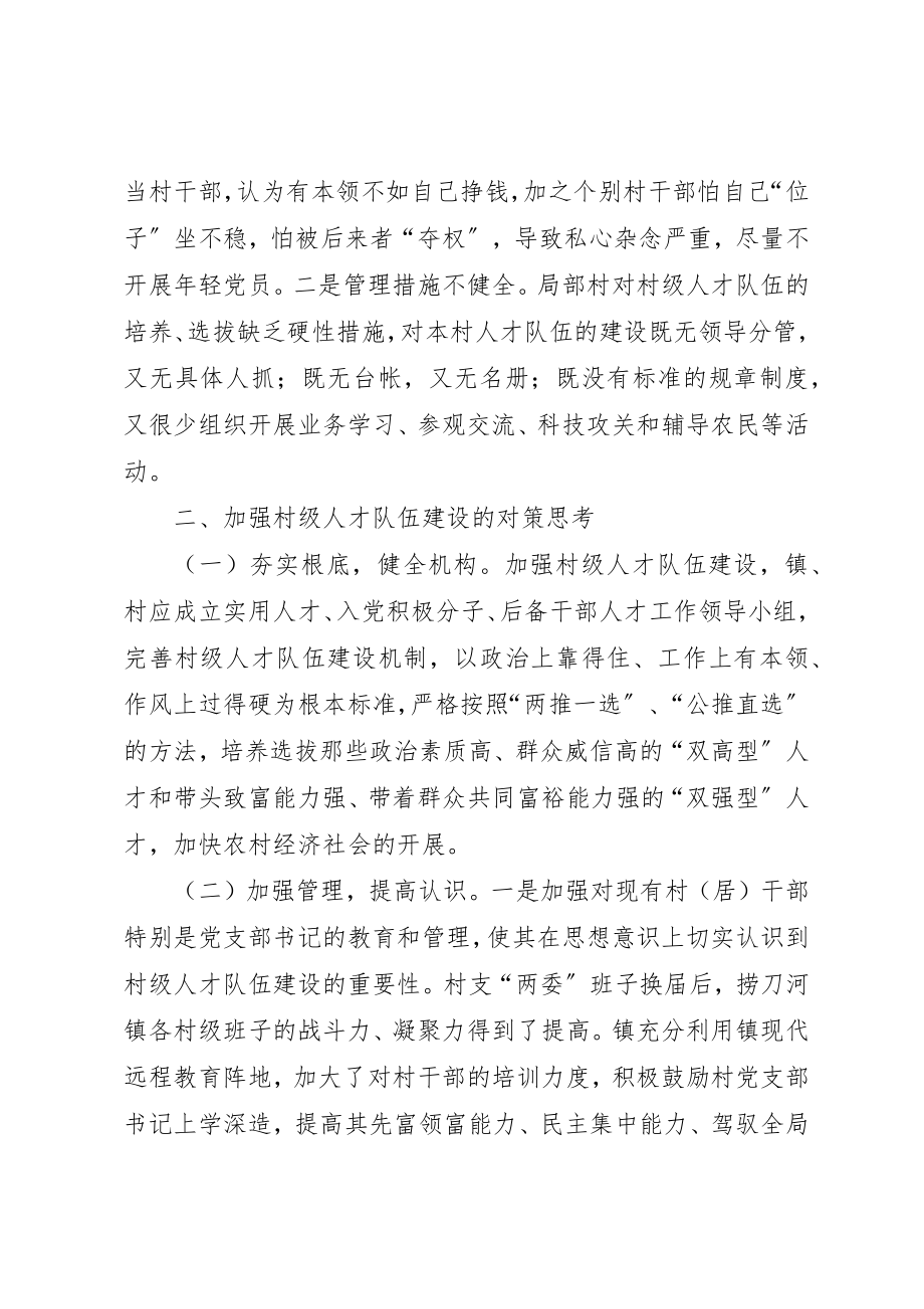 2023年村级人才队伍建设思考新编.docx_第3页