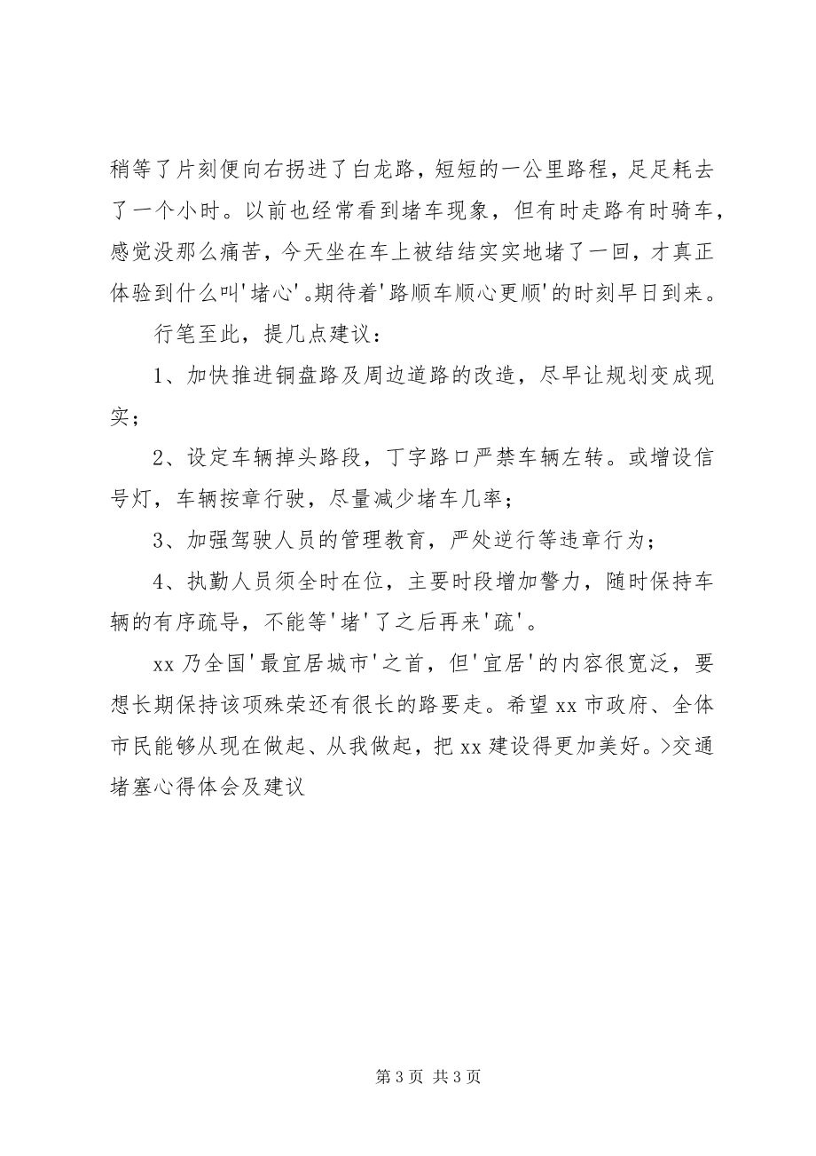 2023年交通堵塞心得体会及建议.docx_第3页