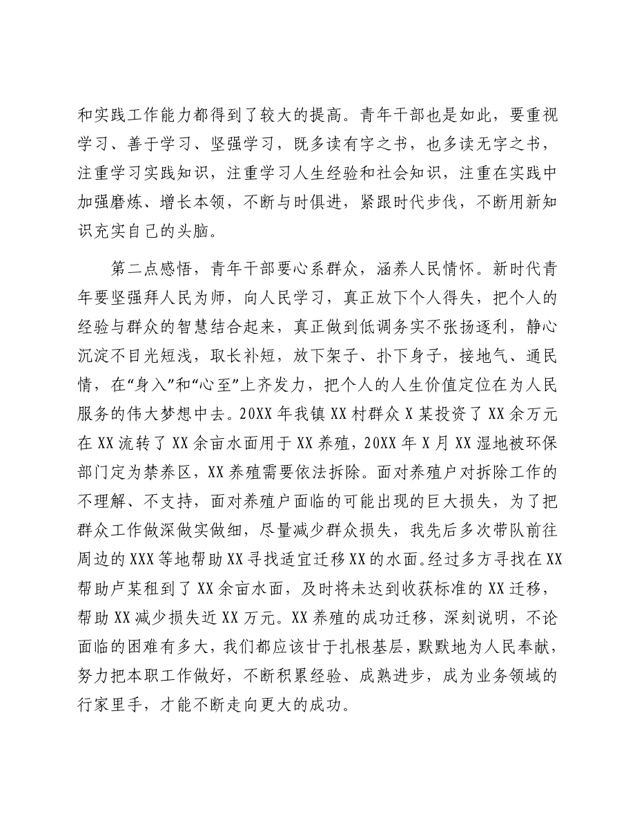 镇党委书记在全县青年干部研讨会上的交流发言.docx_第2页