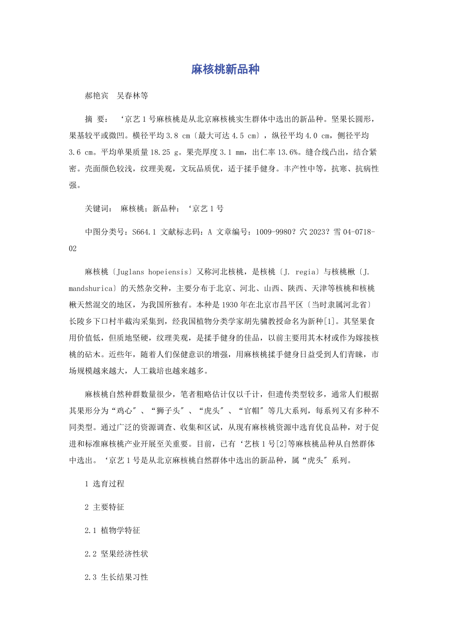 2023年麻核桃新品种.docx_第1页