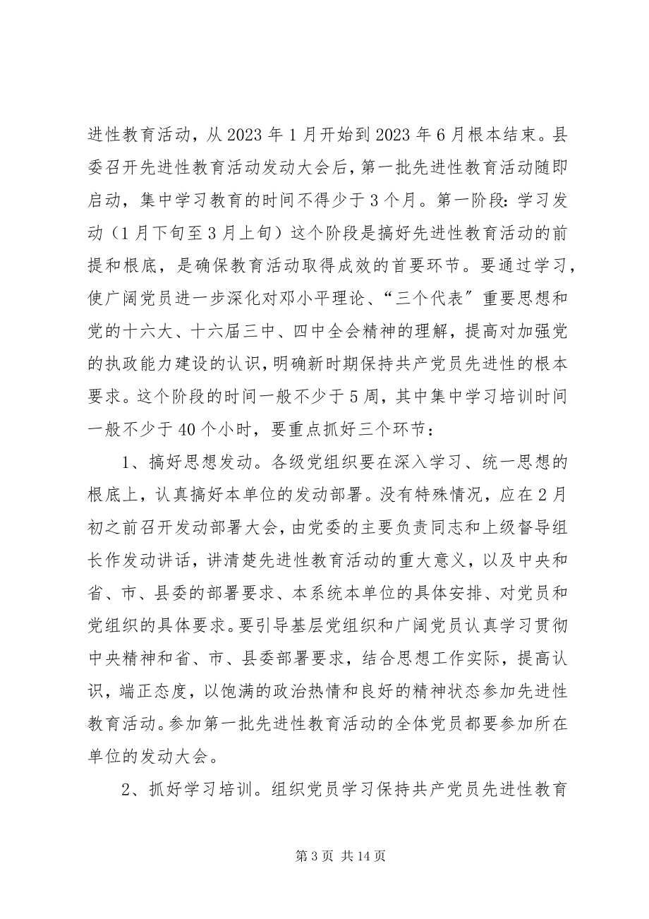 2023年XX县保先教育活动实施方案新编.docx_第3页