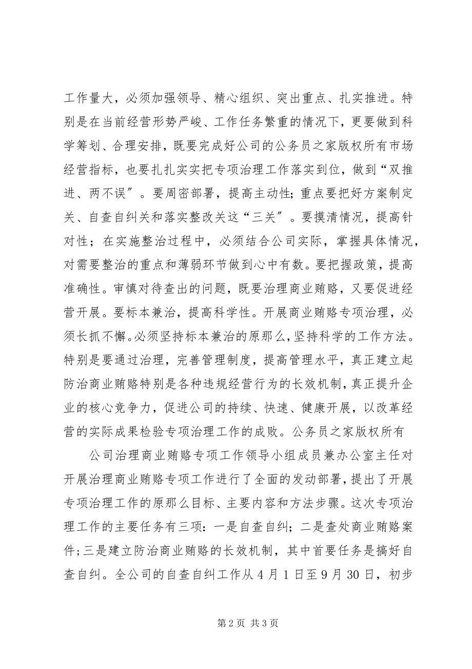 2023年确保治理商业贿赂专项工作取得实效.docx_第2页