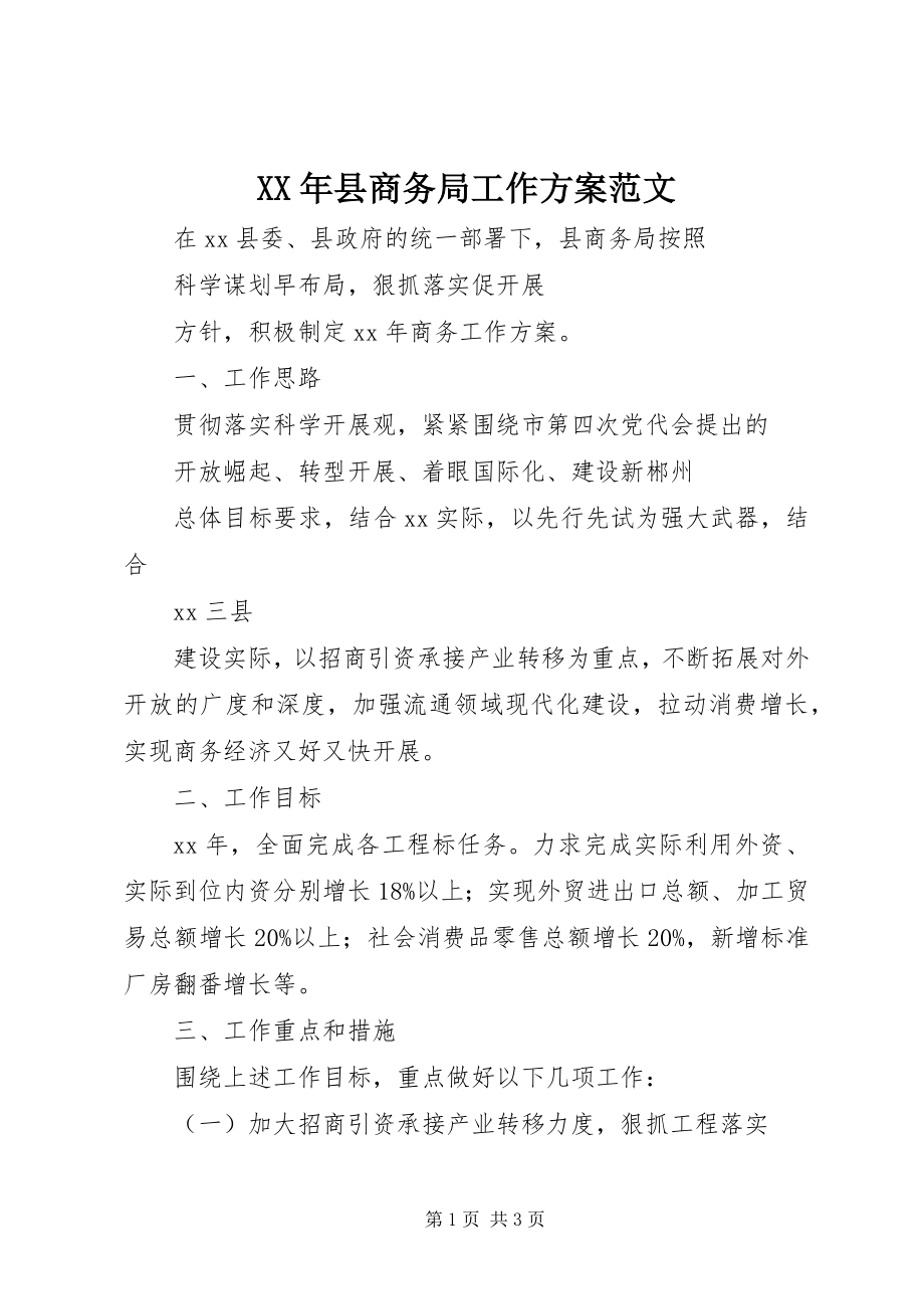 2023年县商务局工作计划.docx_第1页