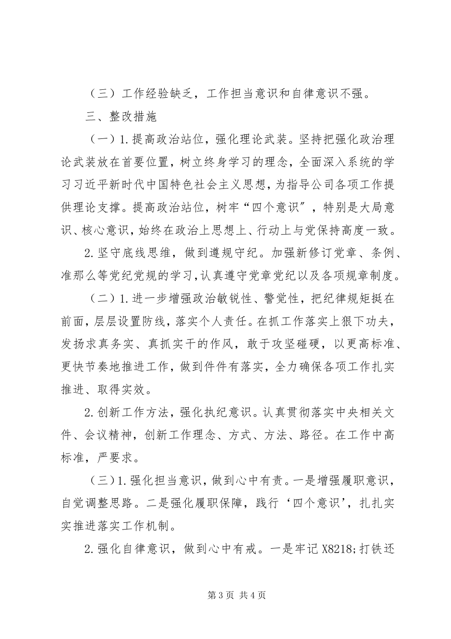 2023年思想政治作风能力廉政五个方面问题清单与整改措施.docx_第3页