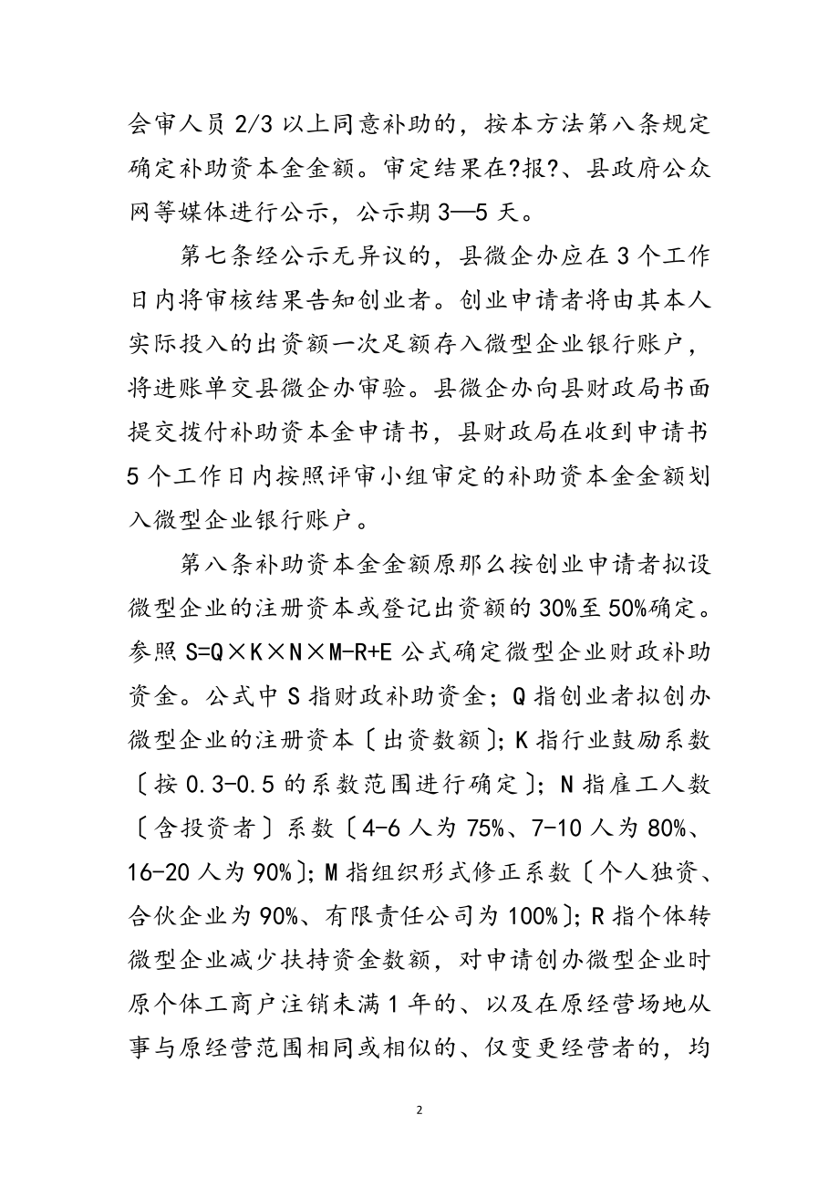 2023年微型企业补助资金规范制度范文.doc_第2页