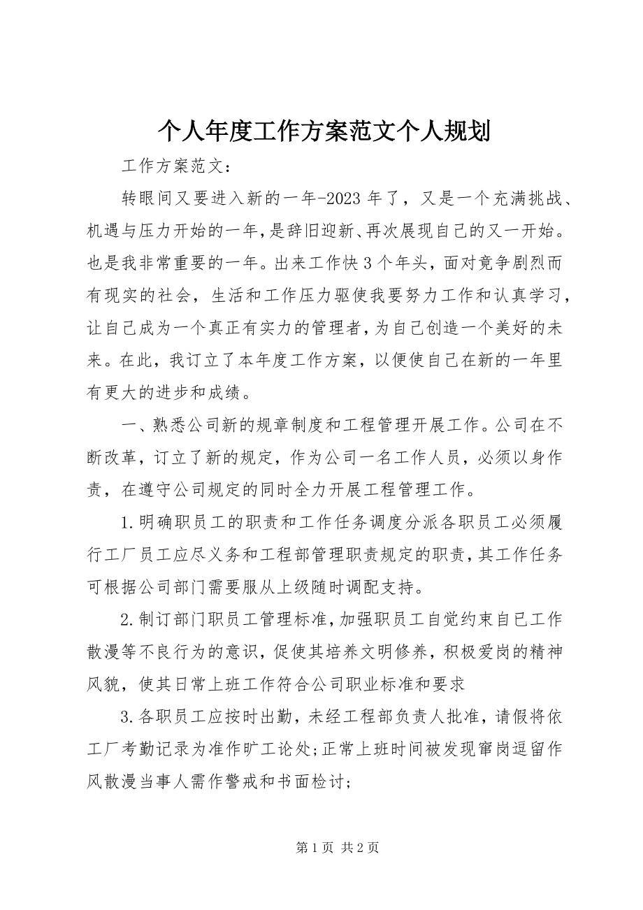 2023年个人年度工作计划个人规划.docx_第1页