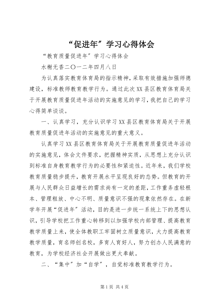 2023年促进年学习心得体会.docx_第1页