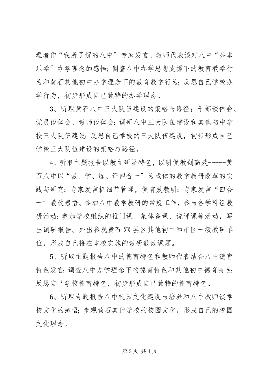 2023年校长个人挂职培训行动研究方案大全.docx_第2页