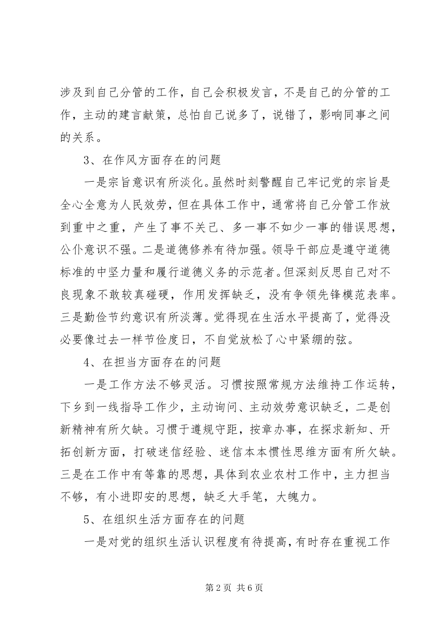 2023年“两学一做”民主生活会讲话提纲2新编.docx_第2页