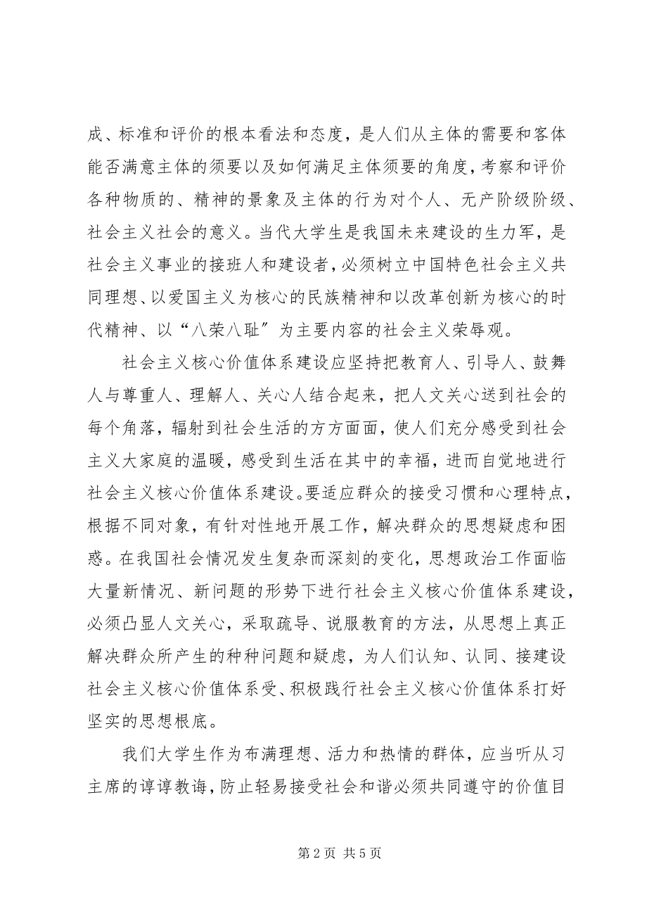 2023年青年要自觉践行社会主义核心价值观感想模版.docx_第2页