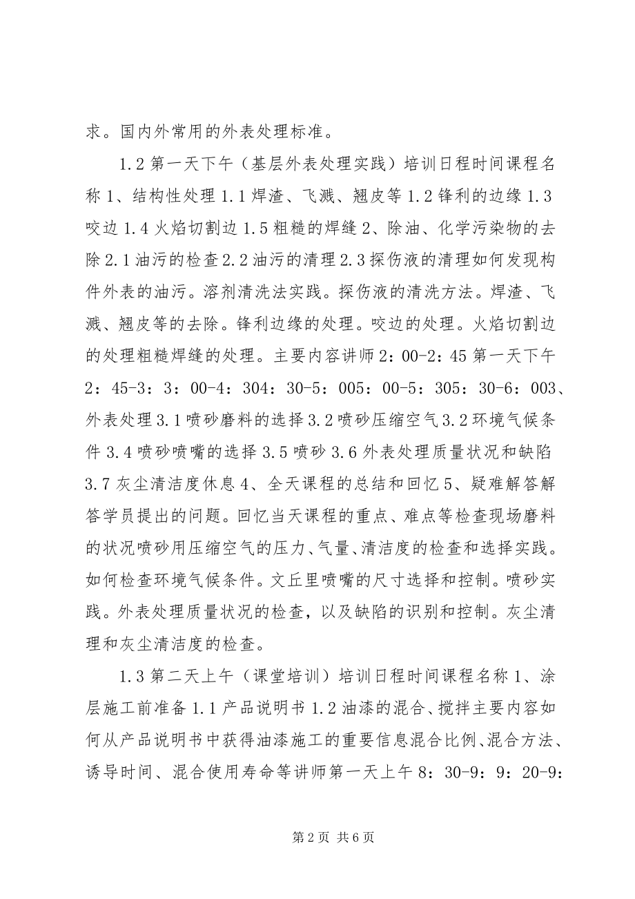 2023年油漆工专业技能培训计划.docx_第2页