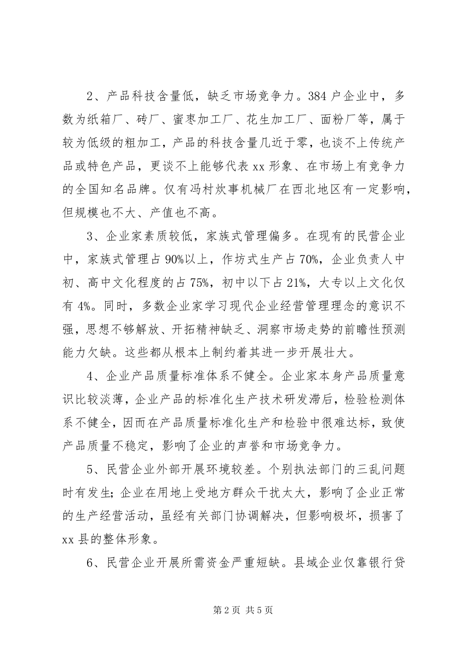 2023年对县民营企业发展状况的调查与思考.docx_第2页