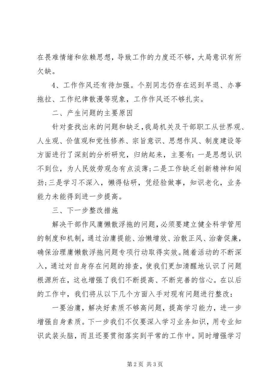 2023年懒散问题的自查自检报告.docx_第2页