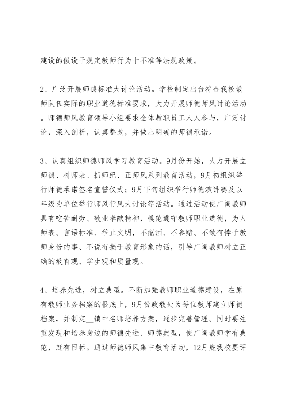 2023年镇中立师德树师表抓师纪正师风专项整治活动方案.doc_第2页