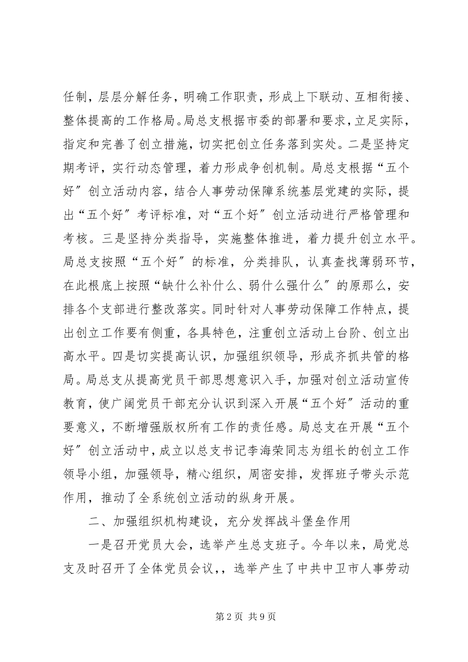 2023年市人事劳动保障局年度党建工作总结.docx_第2页