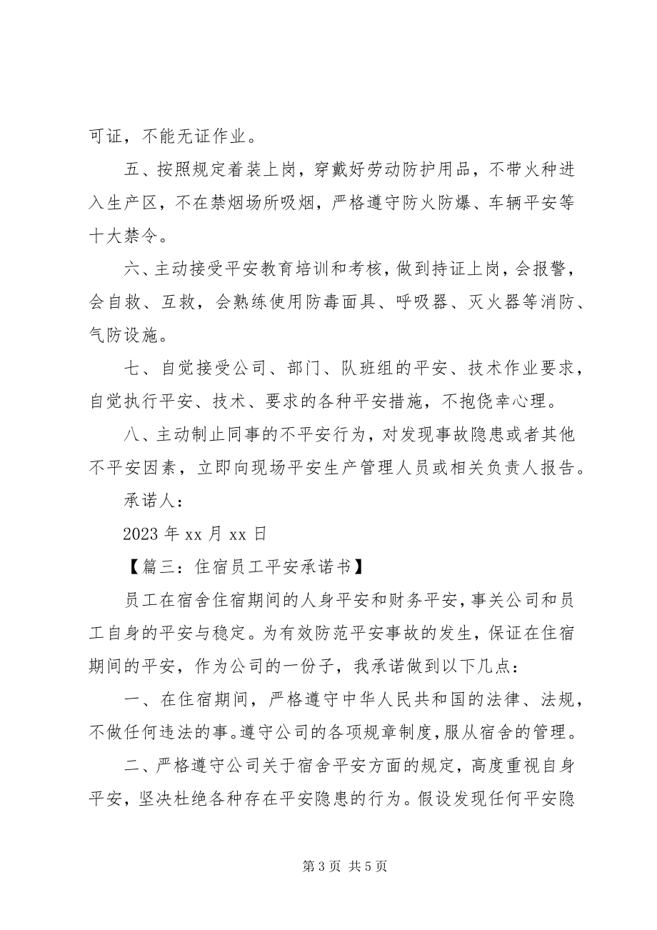 2023年安全承诺书模板2新编.docx_第3页