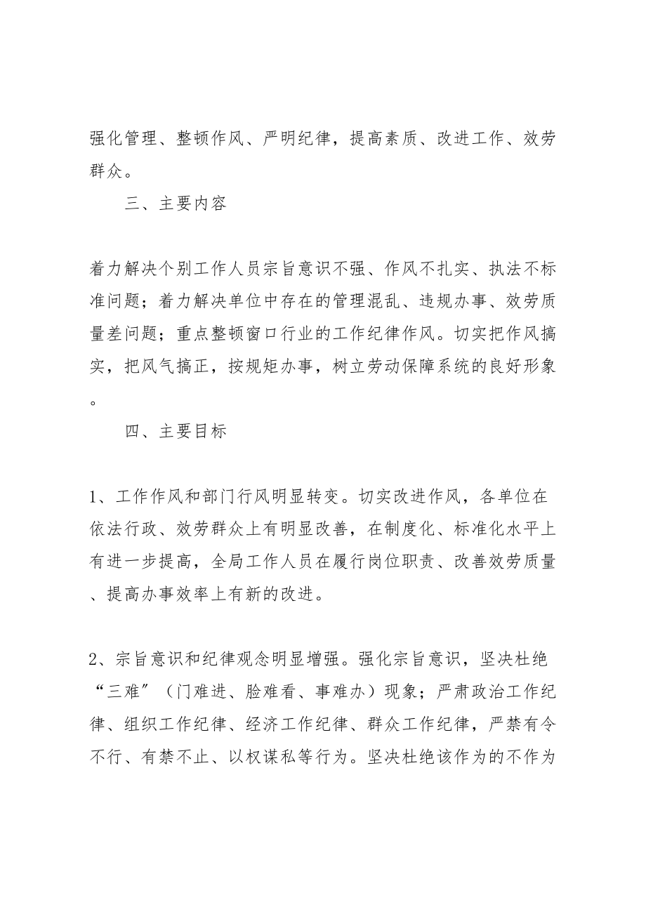 2023年县劳动保障局工作纪律作风集中整顿活动方案 2.doc_第2页