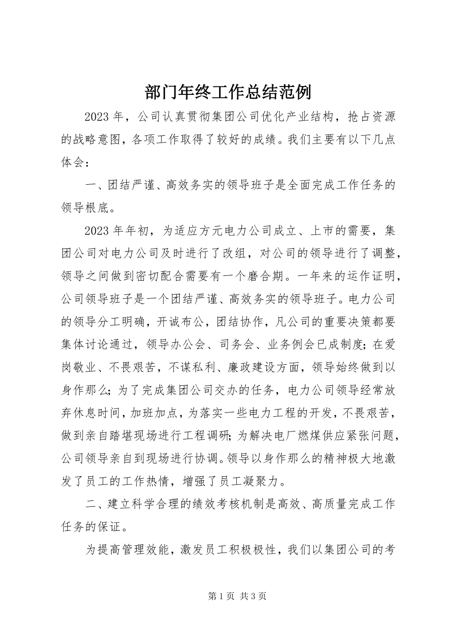 2023年部门年终工作总结范例.docx_第1页