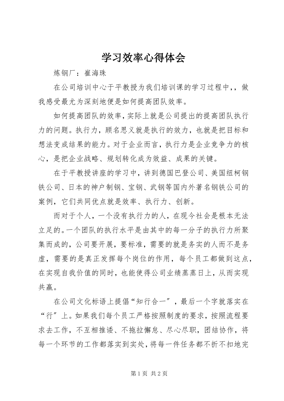 2023年学习《效率》心得体会.docx_第1页