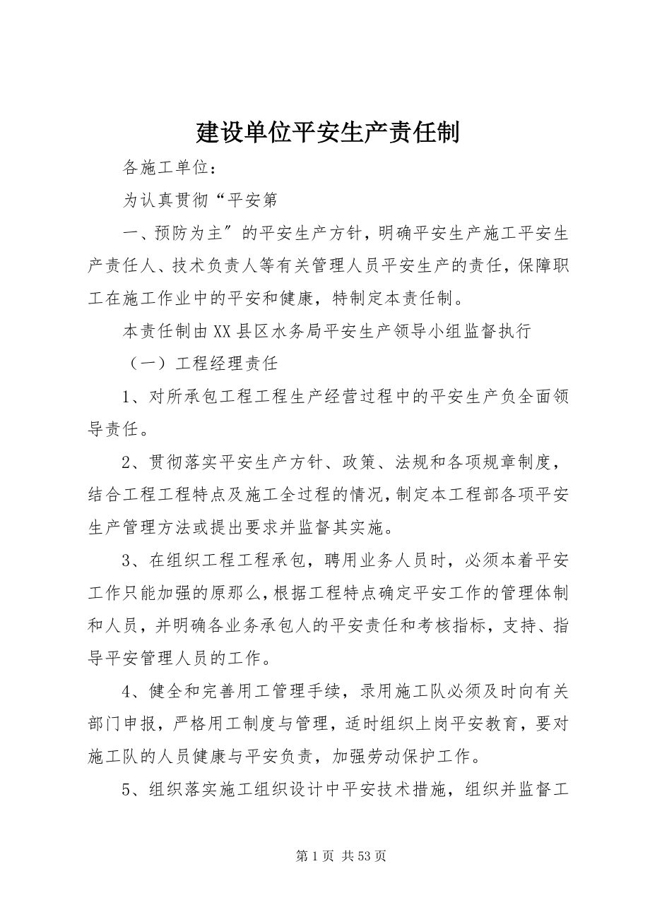 2023年建设单位安全生产责任制.docx_第1页