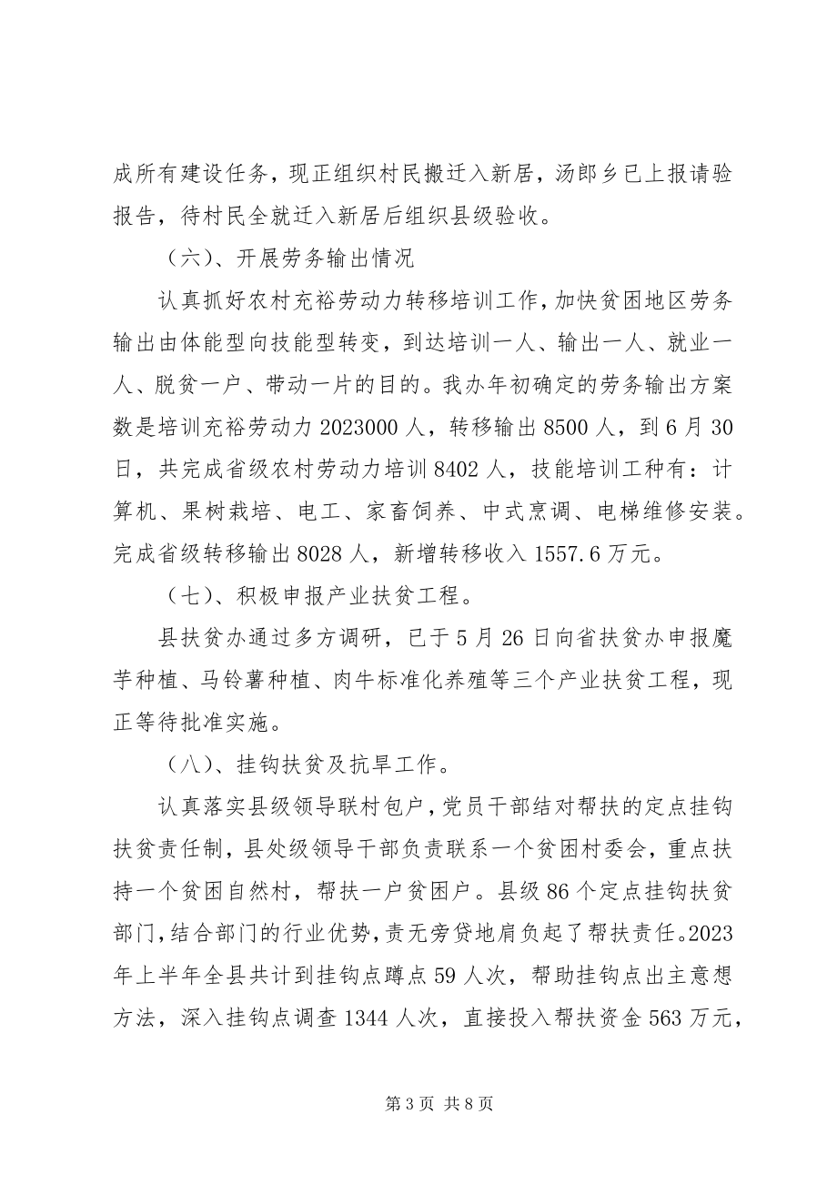 2023年上半年某县扶贫开发工作总结.docx_第3页