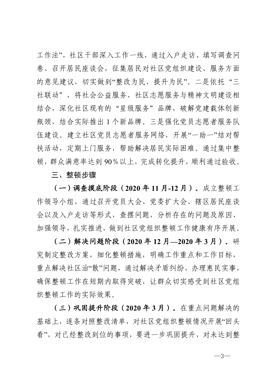 关于软弱涣散党组织的整顿方案.doc_第3页