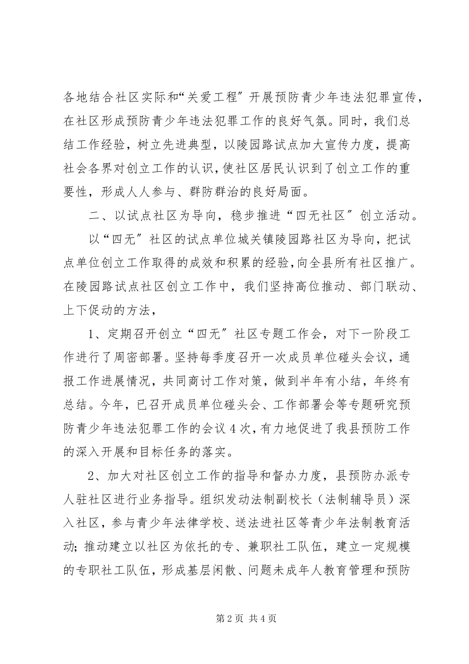 2023年县四无社区建设工作总结.docx_第2页