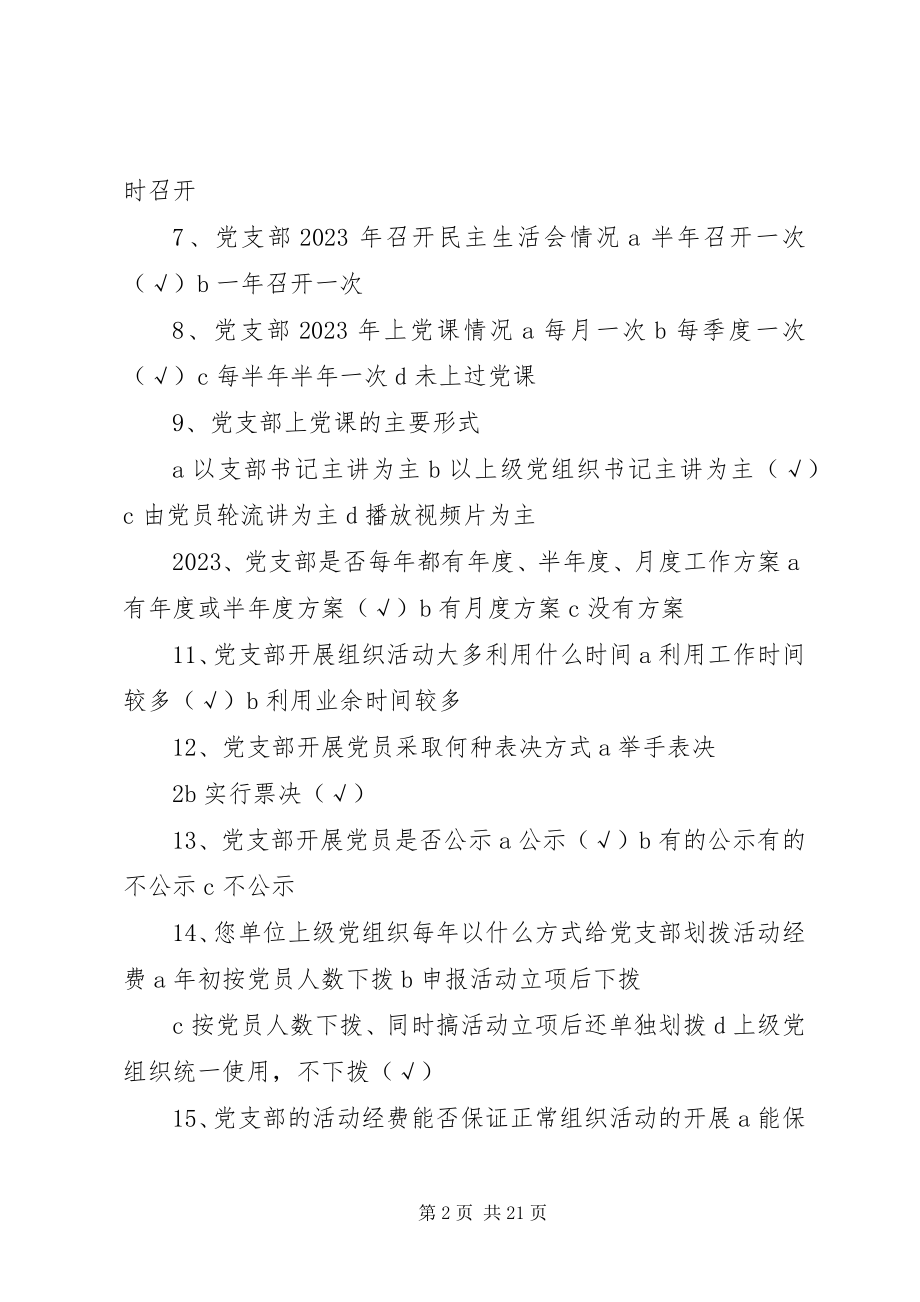 2023年基层党组织规范化建设调查问卷.docx_第2页