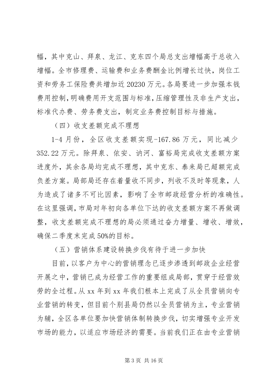 2023年在全市邮政经营工作座谈会上的致辞.docx_第3页