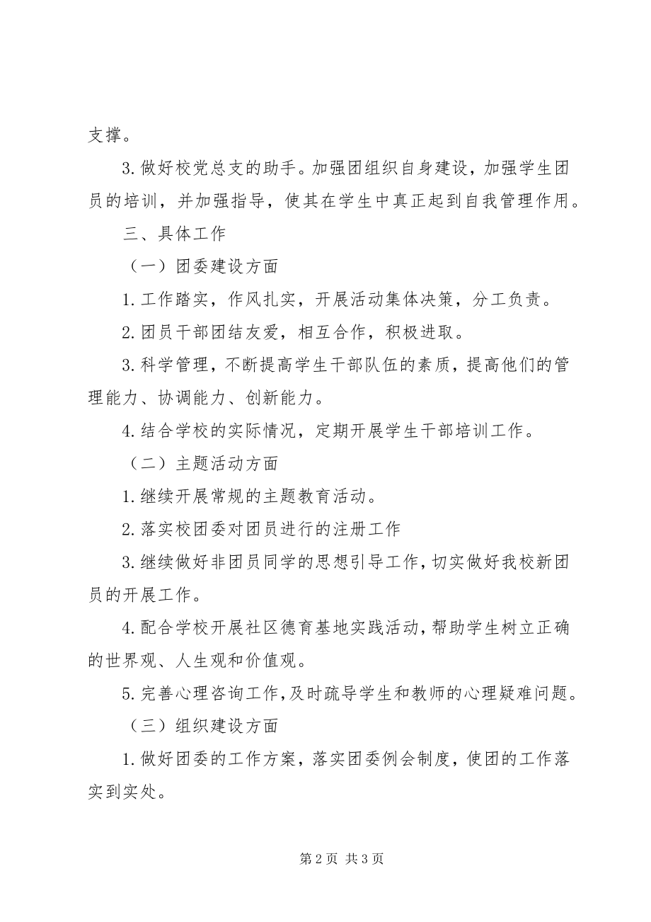 2023年私立高中团委工作计划.docx_第2页