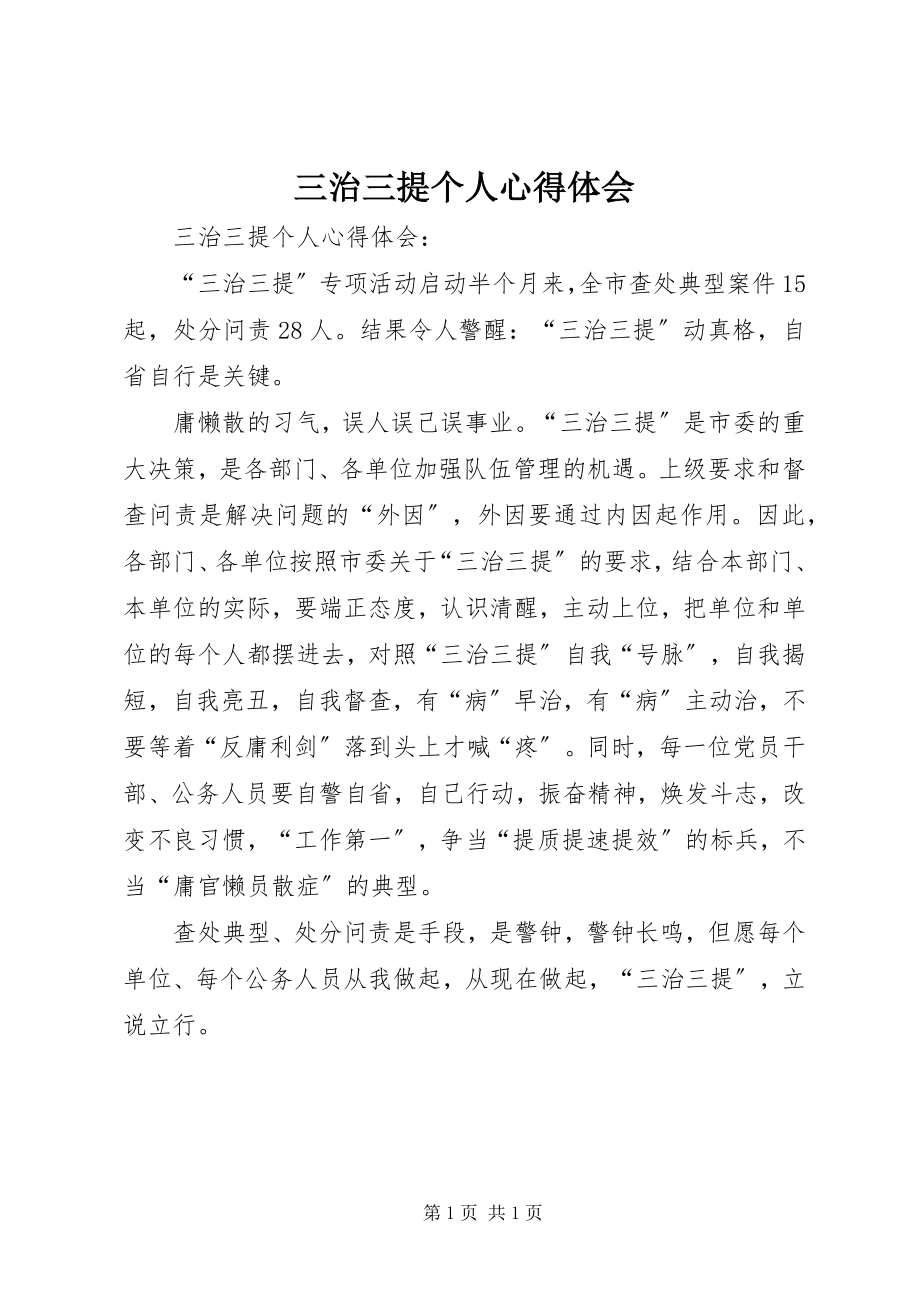 2023年三治三提个人心得体会.docx_第1页