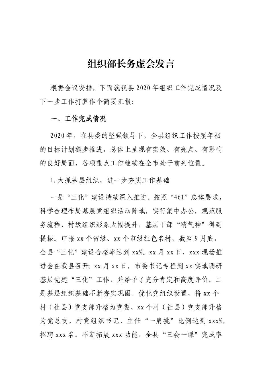 组织部长务虚会发言.docx_第1页