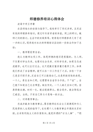 2023年《师德修养》培训心得体会.docx