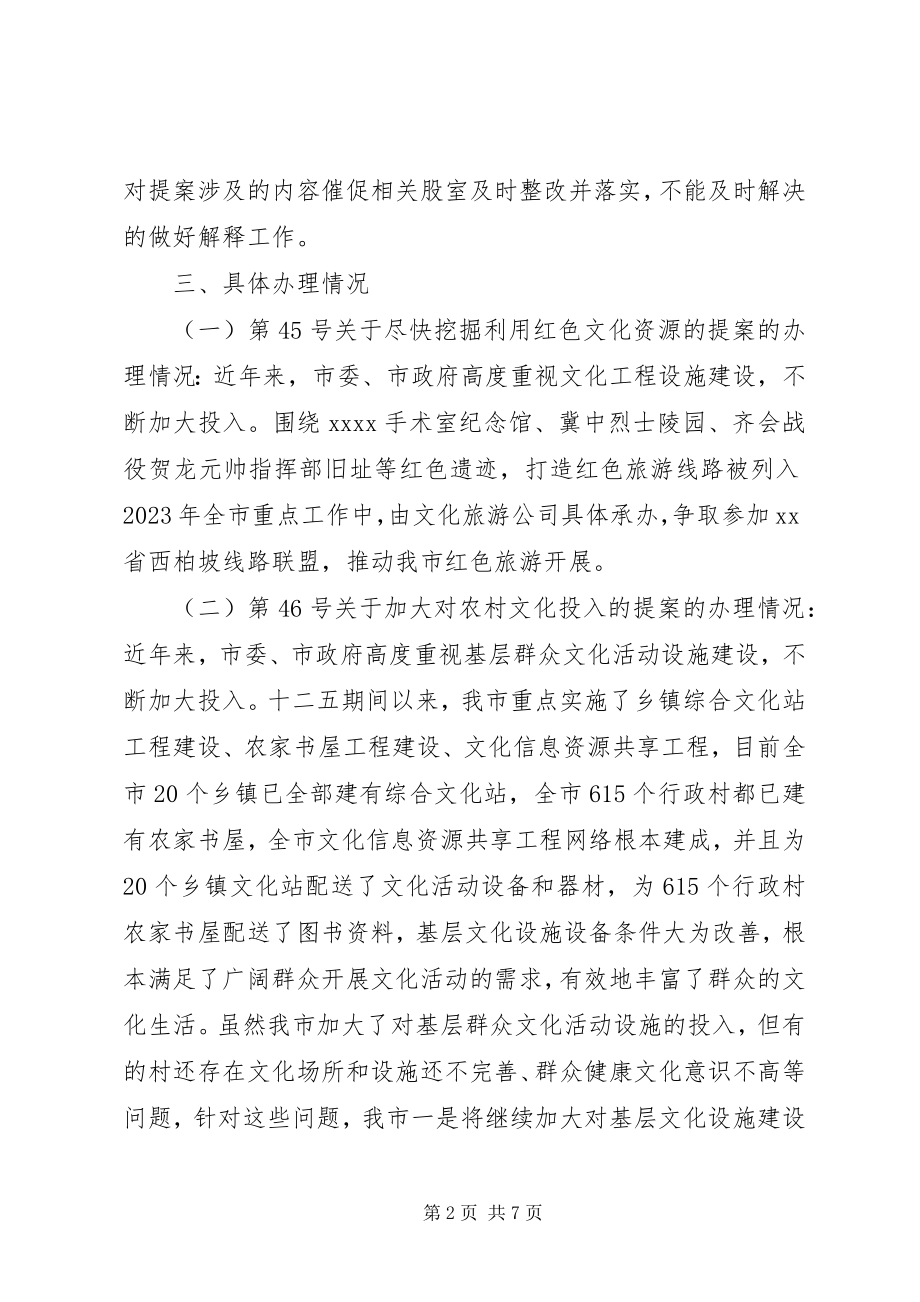 2023年文广新局政协提案办理工作情况汇报.docx_第2页