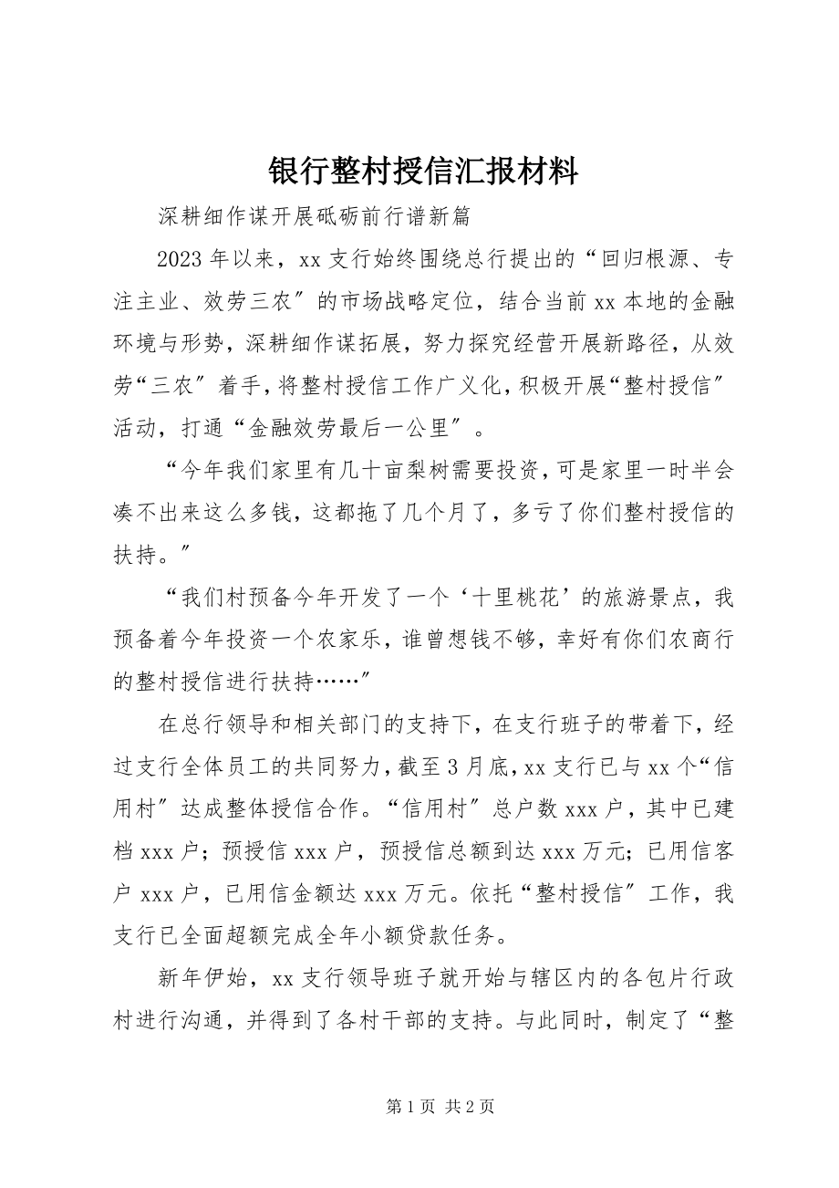 2023年银行整村授信汇报材料.docx_第1页